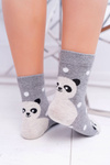 Women's Socks Gray with Panda