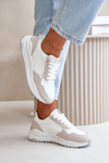 Women's Platform Sneakers Made Of Eco Leather White Issatta