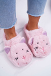 Women's Slippers Cats with Ears Pink Sleppyhead