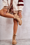 Suede Boots With Zipper Camel Marley