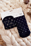 Women's Non-slip Socks In Dots Black
