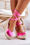 Espadrilles Sandals On A Wedge Pink Terrific