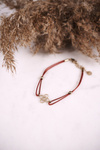 Women's Bracelet Gold Clover Red String Truelove