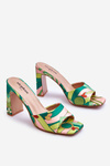 Women's Patterned Heel Slippers Green Adelise