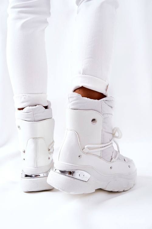 Snow Boots Fleece-Lined White Holys