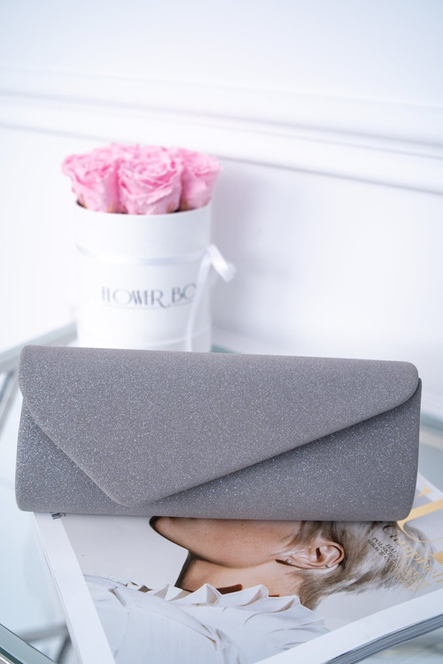 Women's Glitter Handbag Gray Clutch Bag