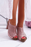 Women's Stiletto Sandals Sergio Leone SK850 Pink Farmona