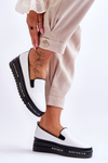 Leather Platform Slip-On Sneakers White Madeline