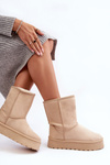 Women's Snow Boots with Faux Fur Lining Beige Abrams