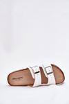 Women's Cork Platform Sandals With Buckle White Evisolla