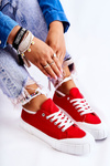 Women's Sneakers On The Platform Red Comes 