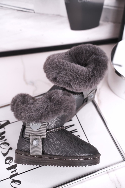 Children's snow boots warm with fur grey Marella