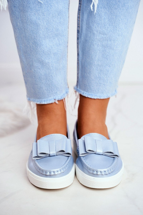 Women's Leather Mokassins Blue Lovren