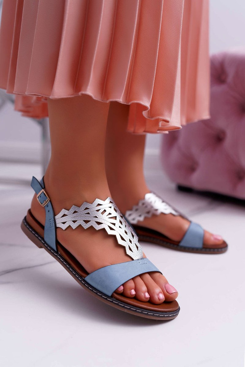Women's Flat Sandals Sergio Leone SK011 Blue Lirielle
