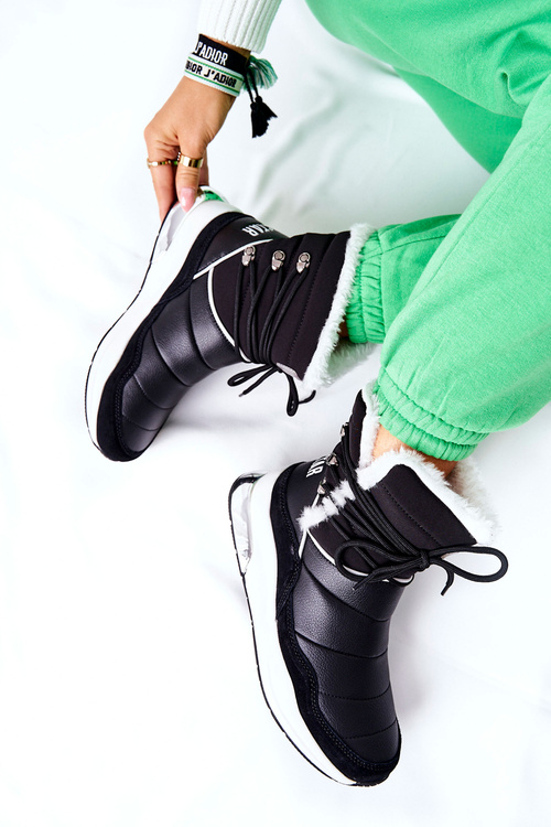 Śniegowce Wiązane Big Star II274279 Czarne