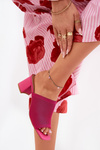 Women's Heeled Sandals Block Type Fuchsia Wenilan