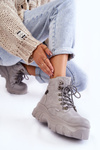 Women's Boots Memory Foam Big Star KK274367 Grey