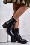 Women's Boots On High Heels Black Dunaff