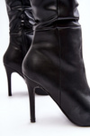 Women's High Heel Boots Over the Knee Black Sirenpha