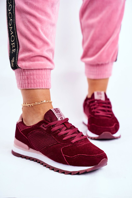 Women's Sport Shoes Sneakers Big Star Maroon GG274522