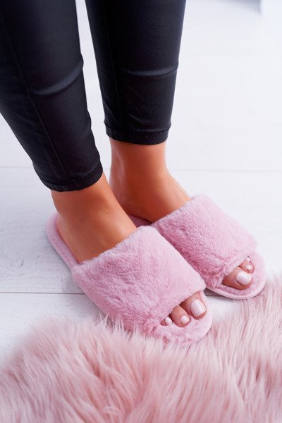 Klapki SOXO różowe z twardą podeszwą