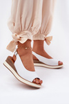 Leather Wedge Sandals Artiker 56C2317 White