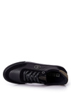 Men's Leather Sneakers Big Star II174008 Black-Khaki