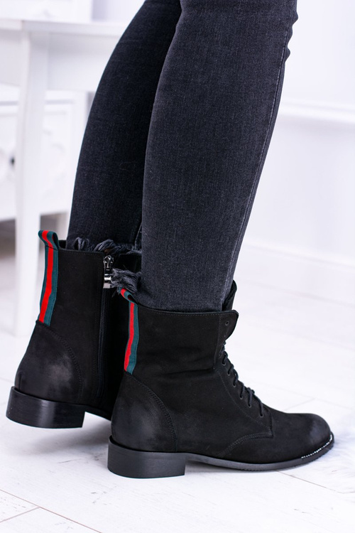 Leather Black Women's Booties The Island