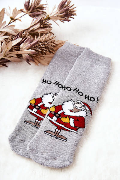 Socks Children's Glitter Santa Claus Silver