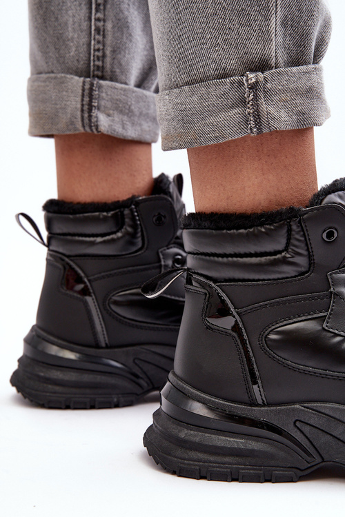 Women's Quilted Lace-Up Sport Shoes Black Dejana