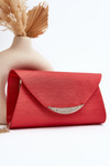 Elegant Clutch Bag with Chain Zarani Red