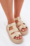 Beige Platform Sandals Women Nitavelia