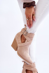 Women's Suede Cowboy Boots Beige Dennise