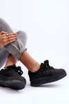 Women's Platform Sneakers Black Finos