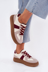 Ladies platform sneakers burgundy Dovina