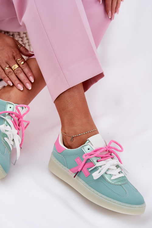 Low Women's Sports Shoes In Leopard Mint Pink Zelevelis