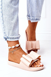 Rubber Slippers With A Bow Beige April