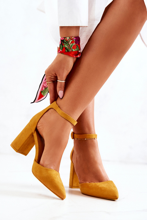 Women's Stiletto pumps Suede Yellow Harye