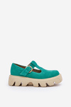 Suede Loafers With Buckle Zazoo 20183 Green