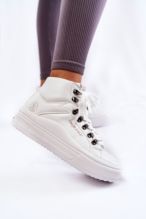 Women's High Sneakers Cross Jeans KK2R4028C White