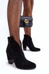 Leather Cowboy Boots On A Heel Black Tanner