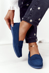 Women's Suede Moccasins Big Star HH274663 Navy