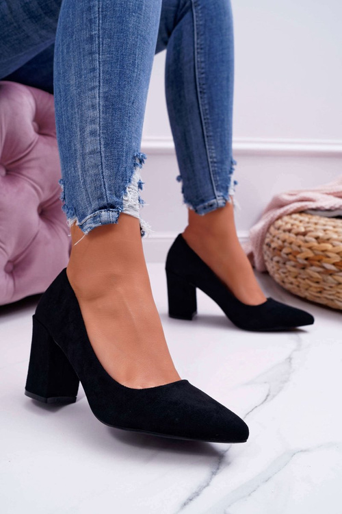 Women's Stiletto High Boots Suede Black Femmini