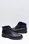Men's Boots Leather Warm Black Boots Piere
