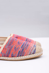 Lu Boo | Damskie Wsuwane Lniane Espadryle Aztec Koral Bimbi
