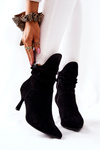 Laura Messi Heeled Leather Boots 2427 Black