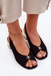 Suede Elegant Women's Sandals CheBello 4724 Black