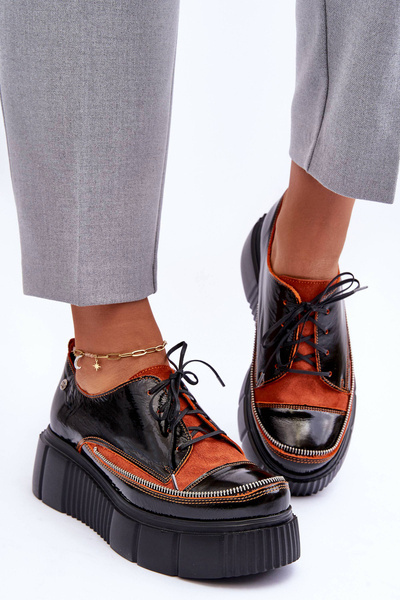 Women's Leather Brogues Maciejka 5074A-01 Black