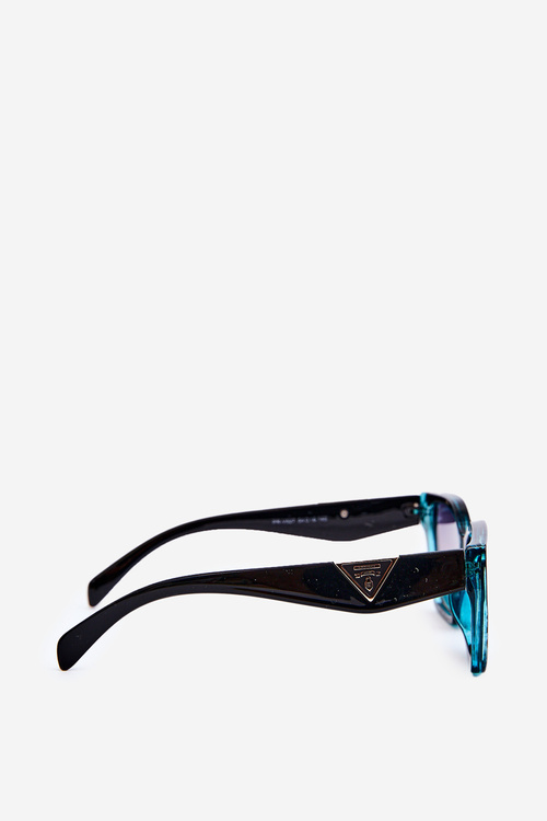 Women's Classic Sunglasses with Gold Details UV400 Black-Blue