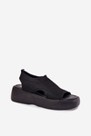 Women Sandals On Platform Black Kavira